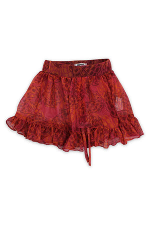 baby girls tulle cover-up – maroon printed