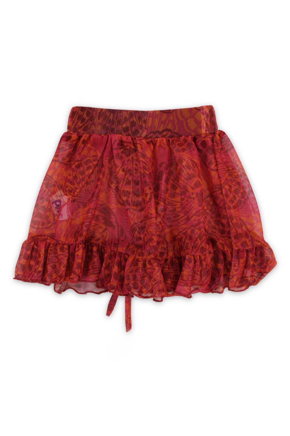 baby girls tulle cash mayo – maroon printed
