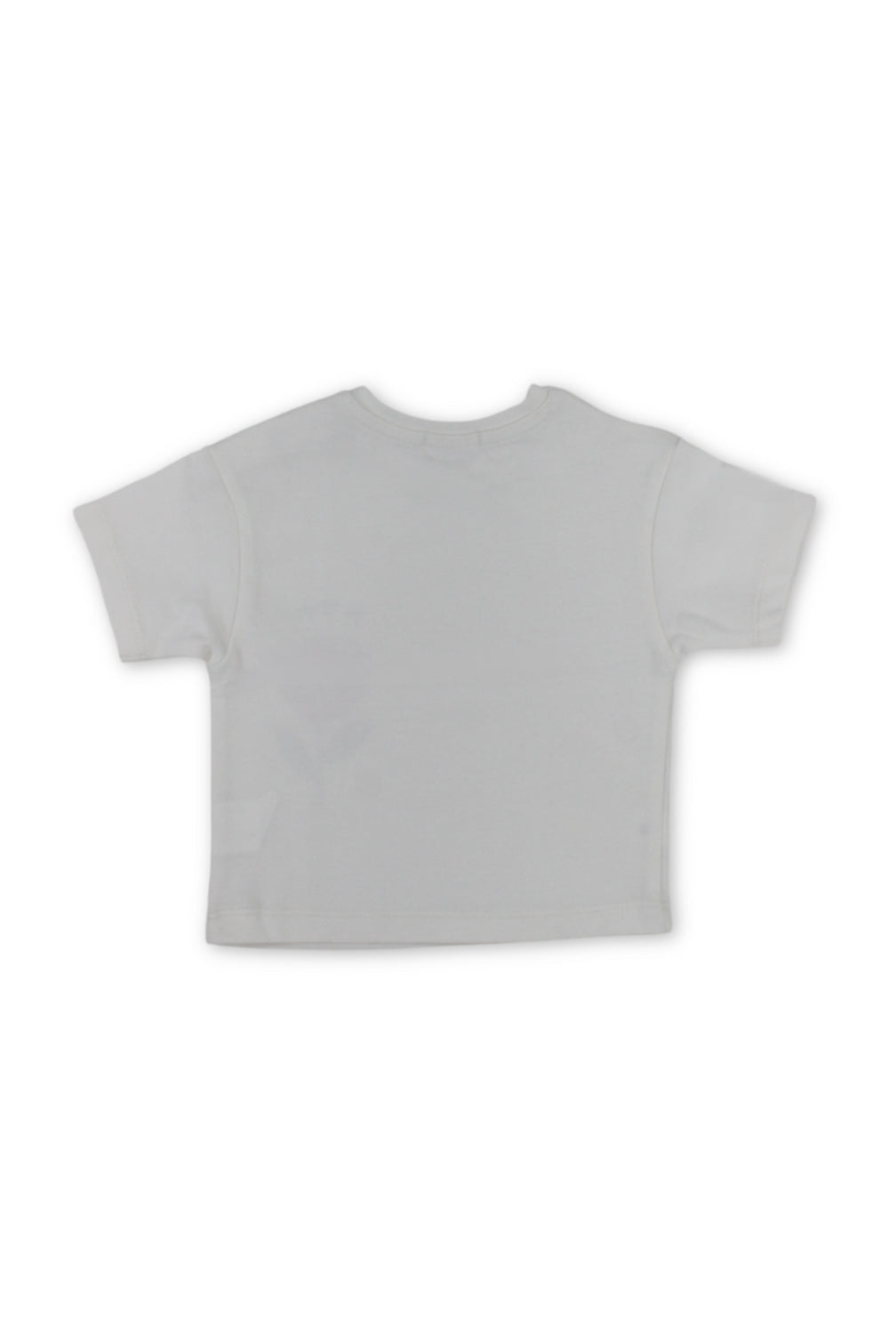 baby girls cotton t-shirt – off-white with flower print