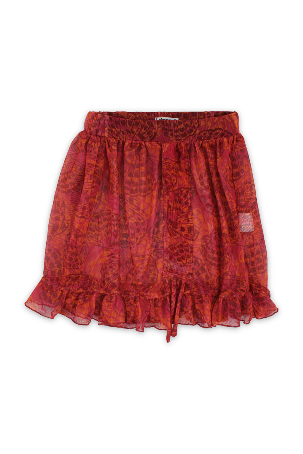 girls tulle cash mayo – maroon printed
