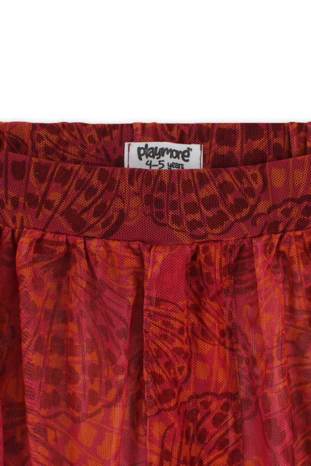 girls tulle cash mayo – maroon printed