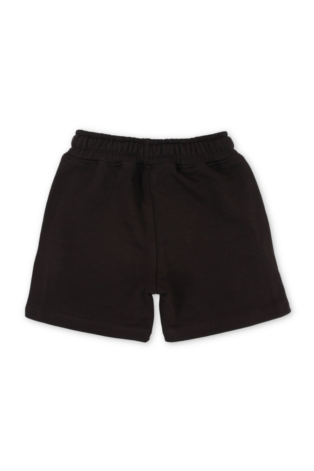 boys cotton short – brown with "get out side" print