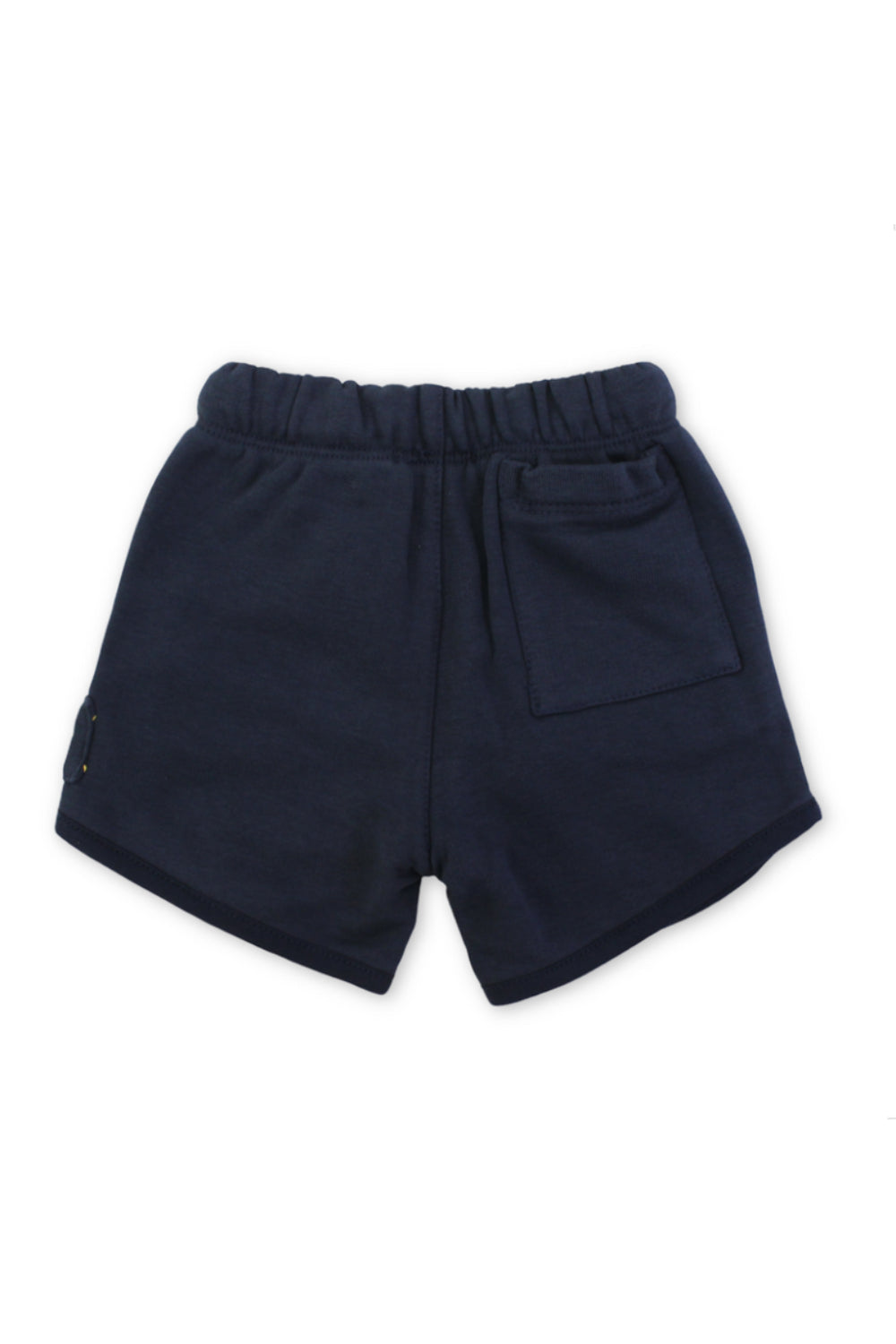 baby boys cotton short – navy with "cool summer pians" print