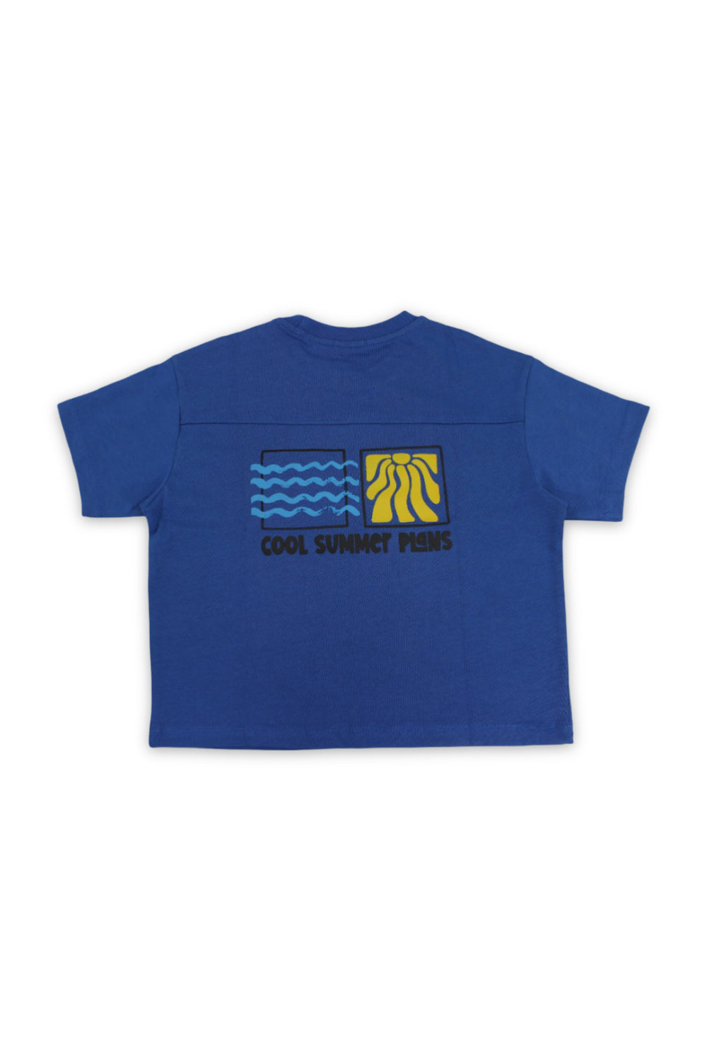 Boys Cotton T-Shirt – Blue with "Cairo Boi" Print