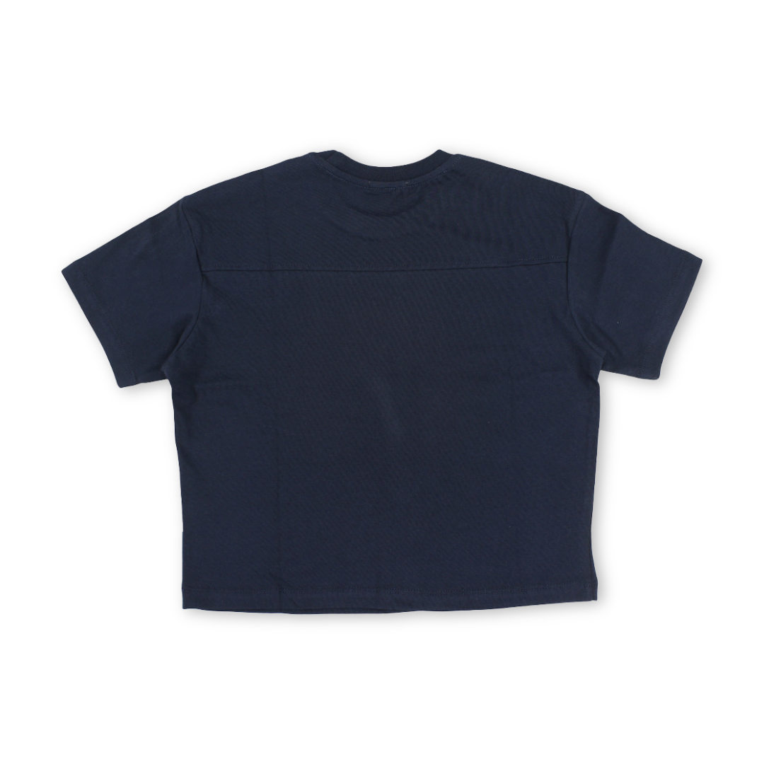Boys Cotton T-Shirt – Navy with "Chill in Play" Print
