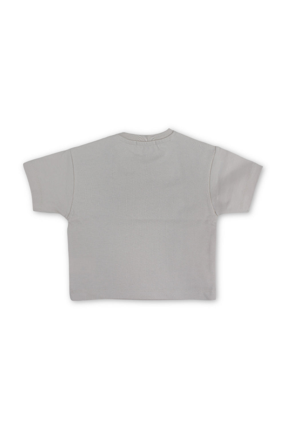 boys cotton t-shirt – beige with "play more" print