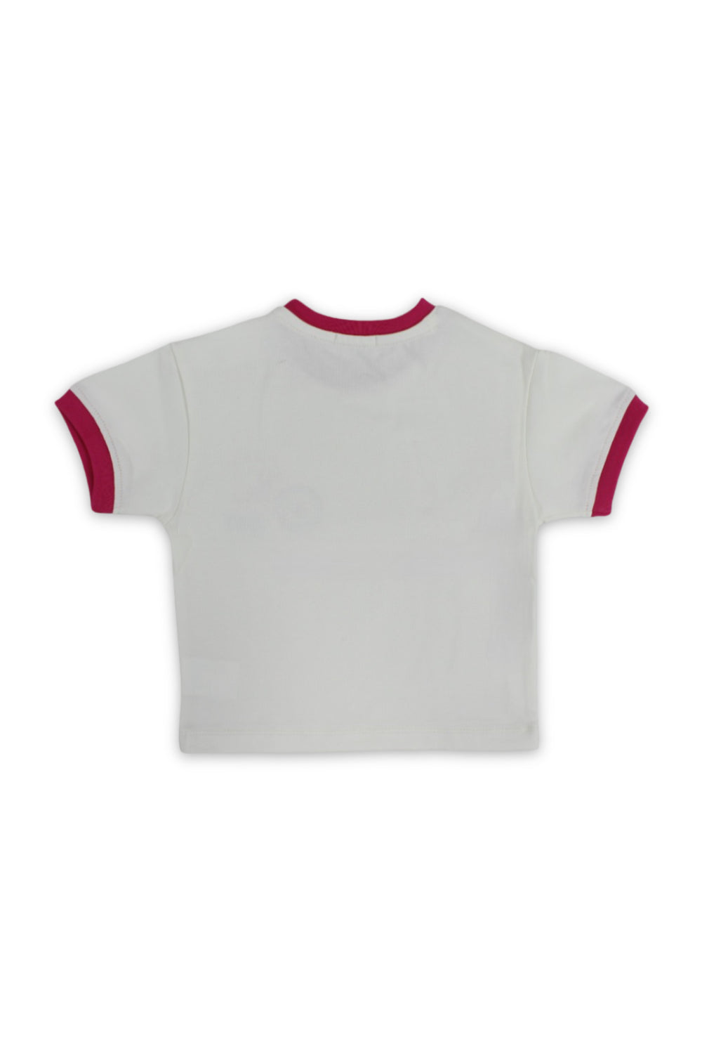 baby girls cotton t-shirt – off-white with "outside" print