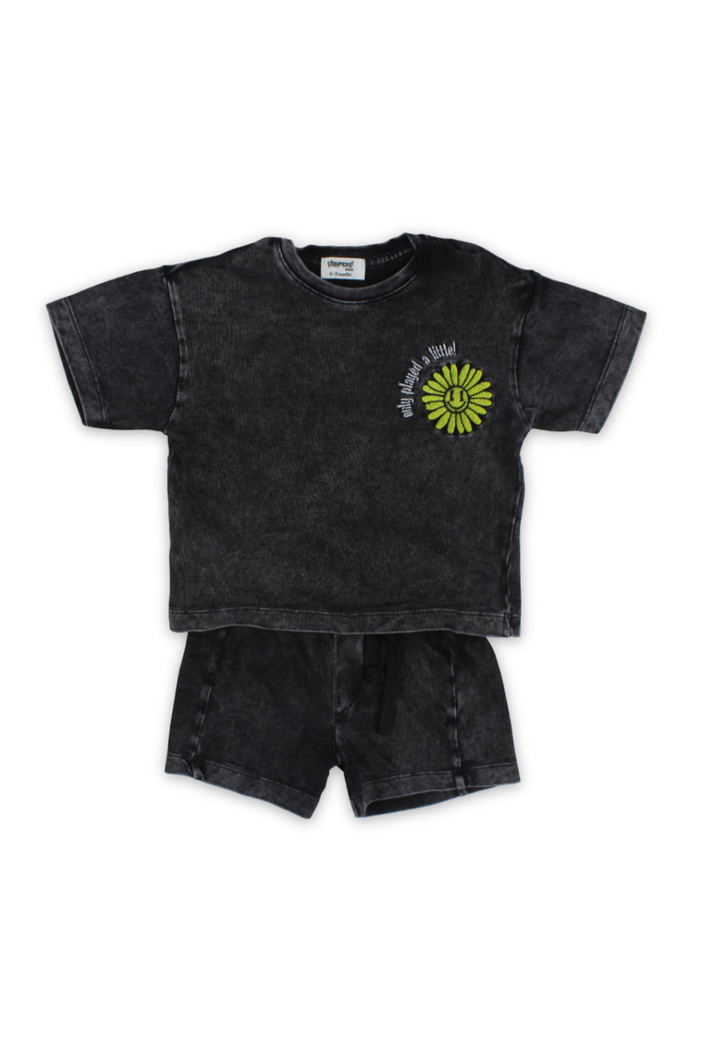 boys cotton outfit set – dark grey