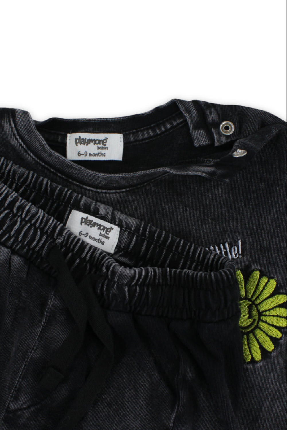 boys cotton outfit set – dark grey