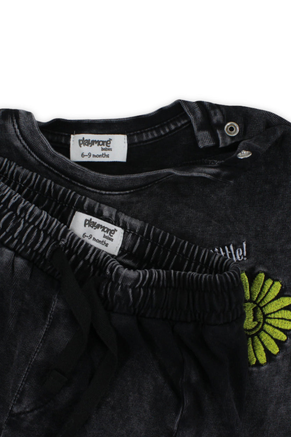 baby boys cotton outfit set – dark grey