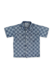 boys cotton denim karua shirt – blue
