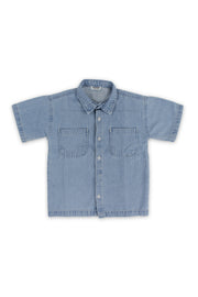 boys cotton denim shirt – blue