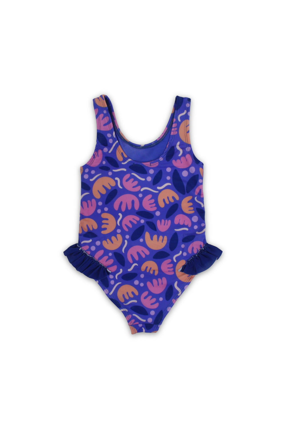 girls one-piece swimsuit – purple printed