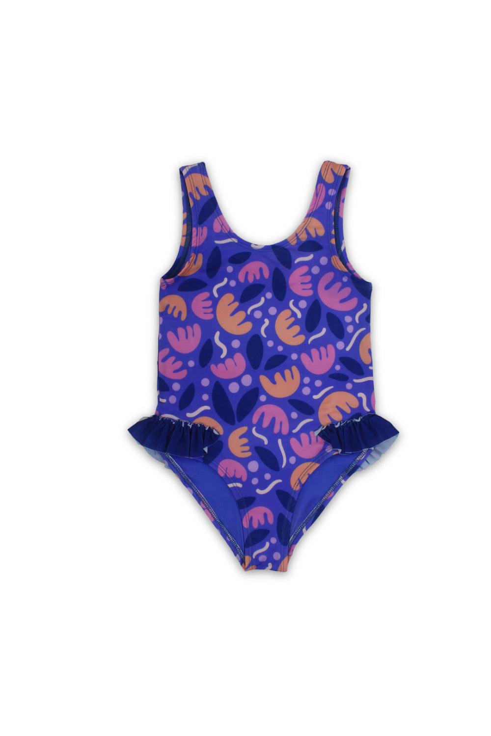 girls one-piece swimsuit – purple printed