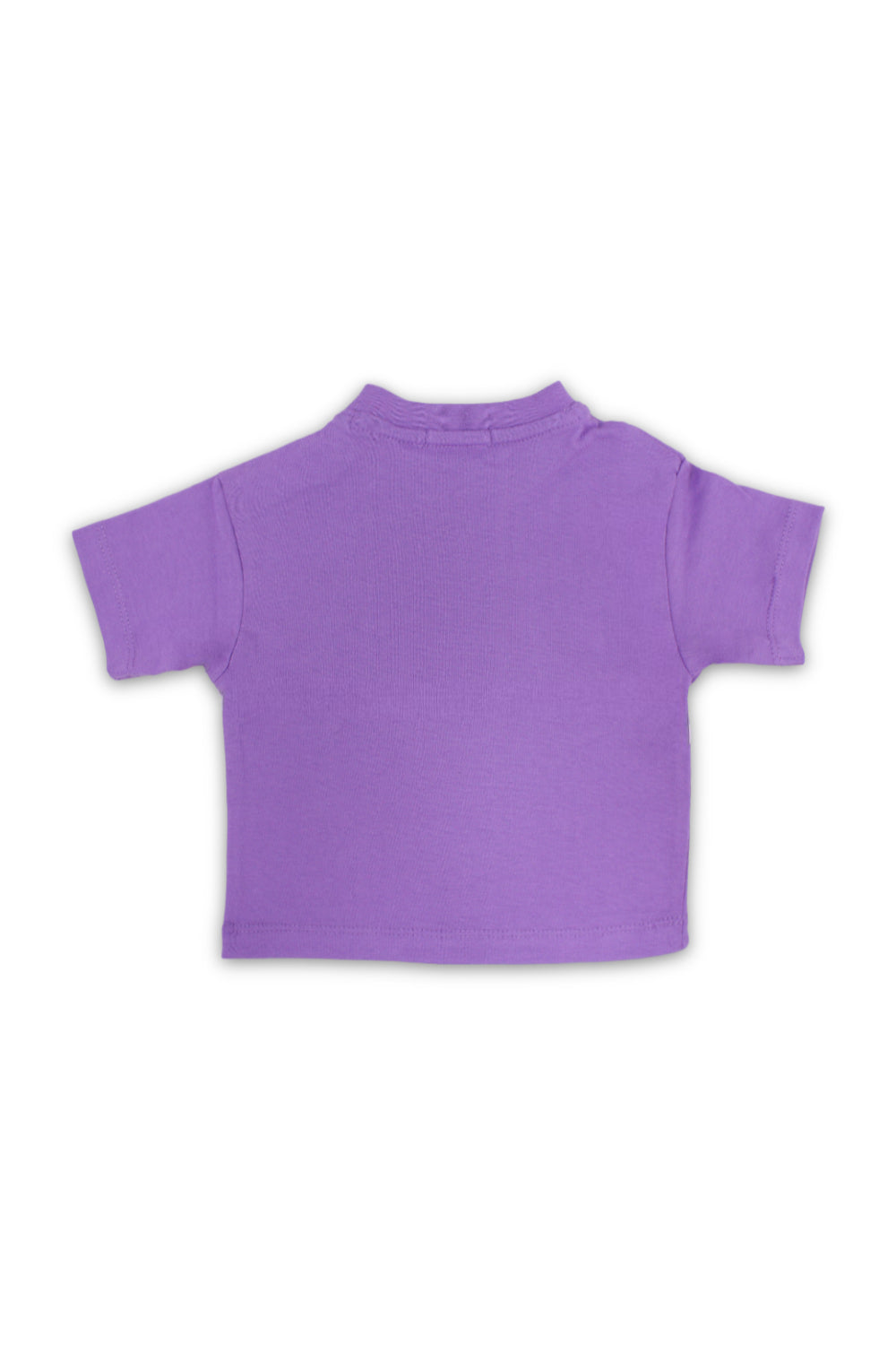 baby girls cotton t-shirt – purple with hearts embroidery