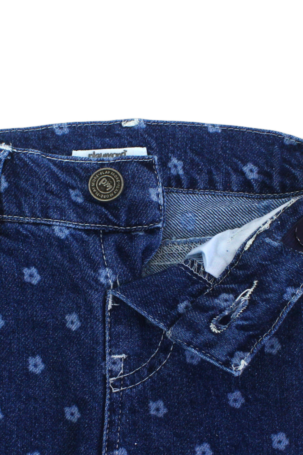 baby girls denim pants – floral print