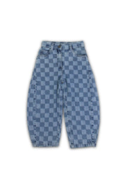 girls denim pants – karua print