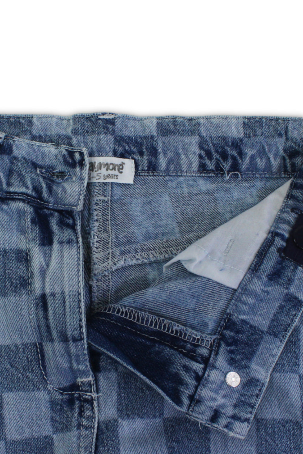 girls denim pants – karua print