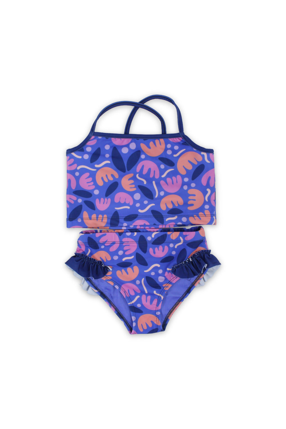 girls 2-piece swimsuit – purple printed