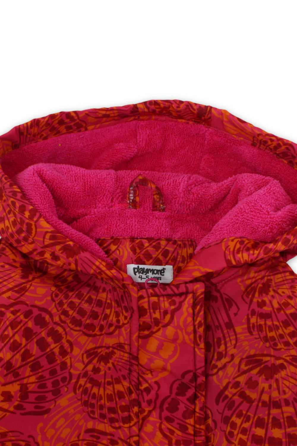 girls waterproof swim robe – maroon printed
