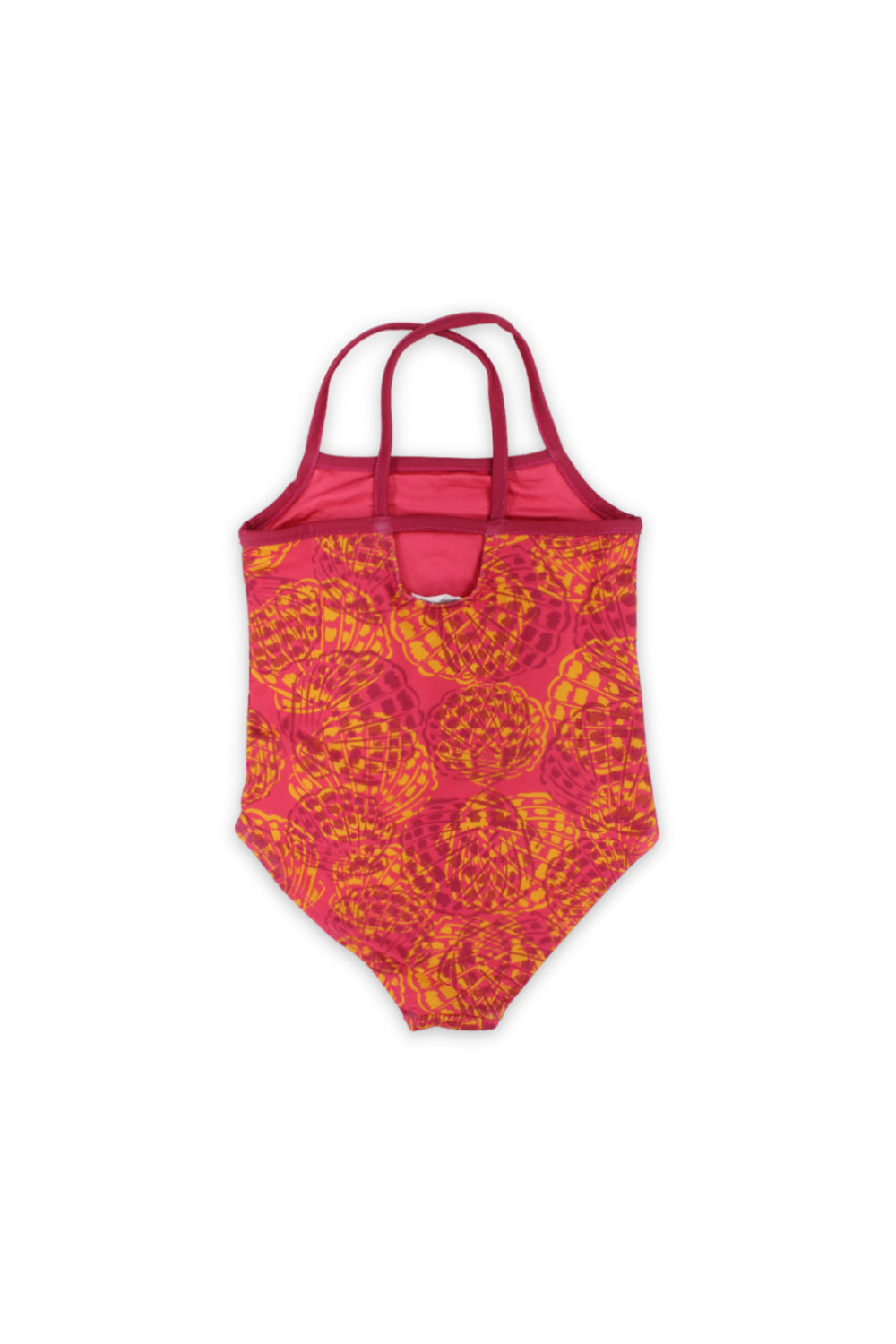girls one-piece swimsuit – printed maroon