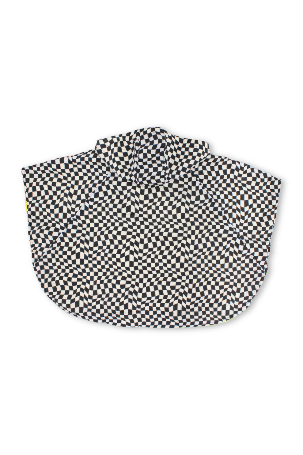 boys waterproof poncho – black & white checkered