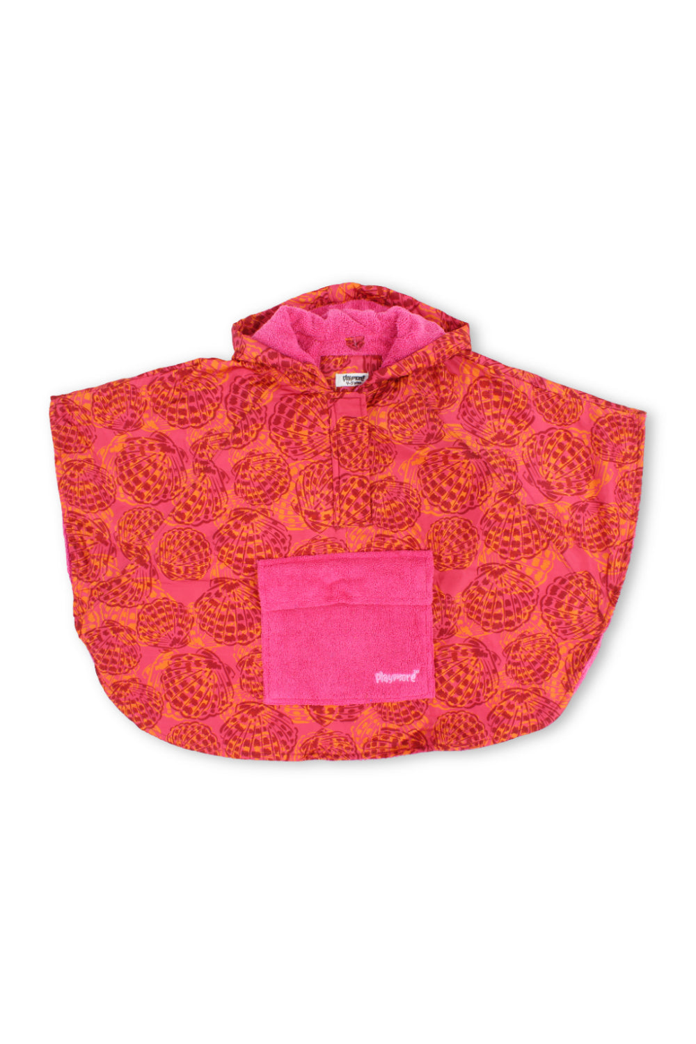 girls waterproof poncho – maroon printed