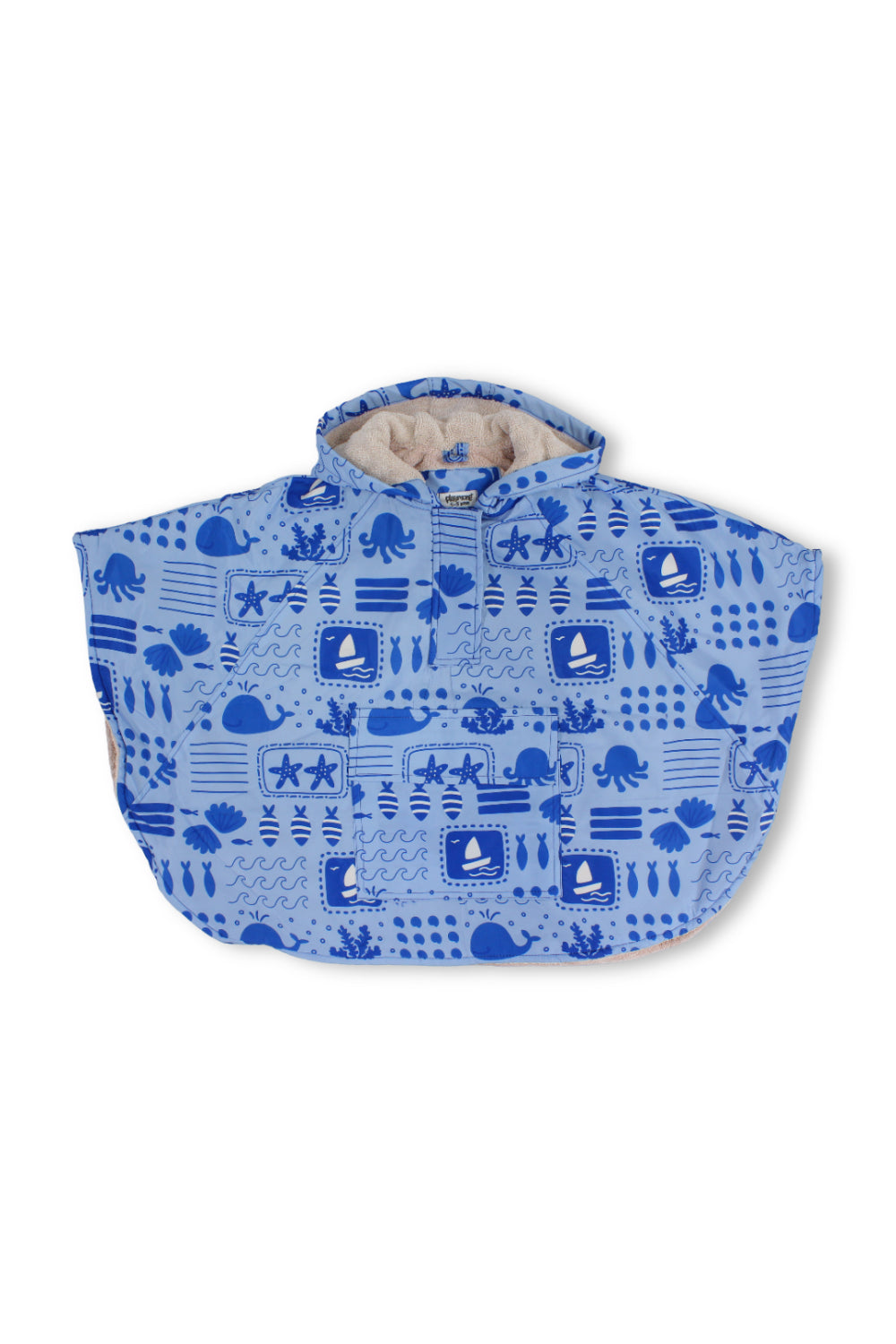 boys waterproof poncho – baby blue