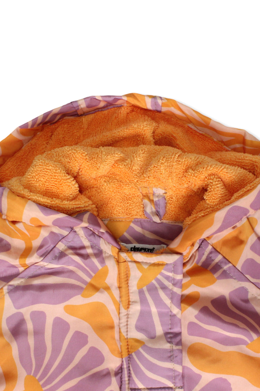 baby girls waterproof poncho – orange & purple