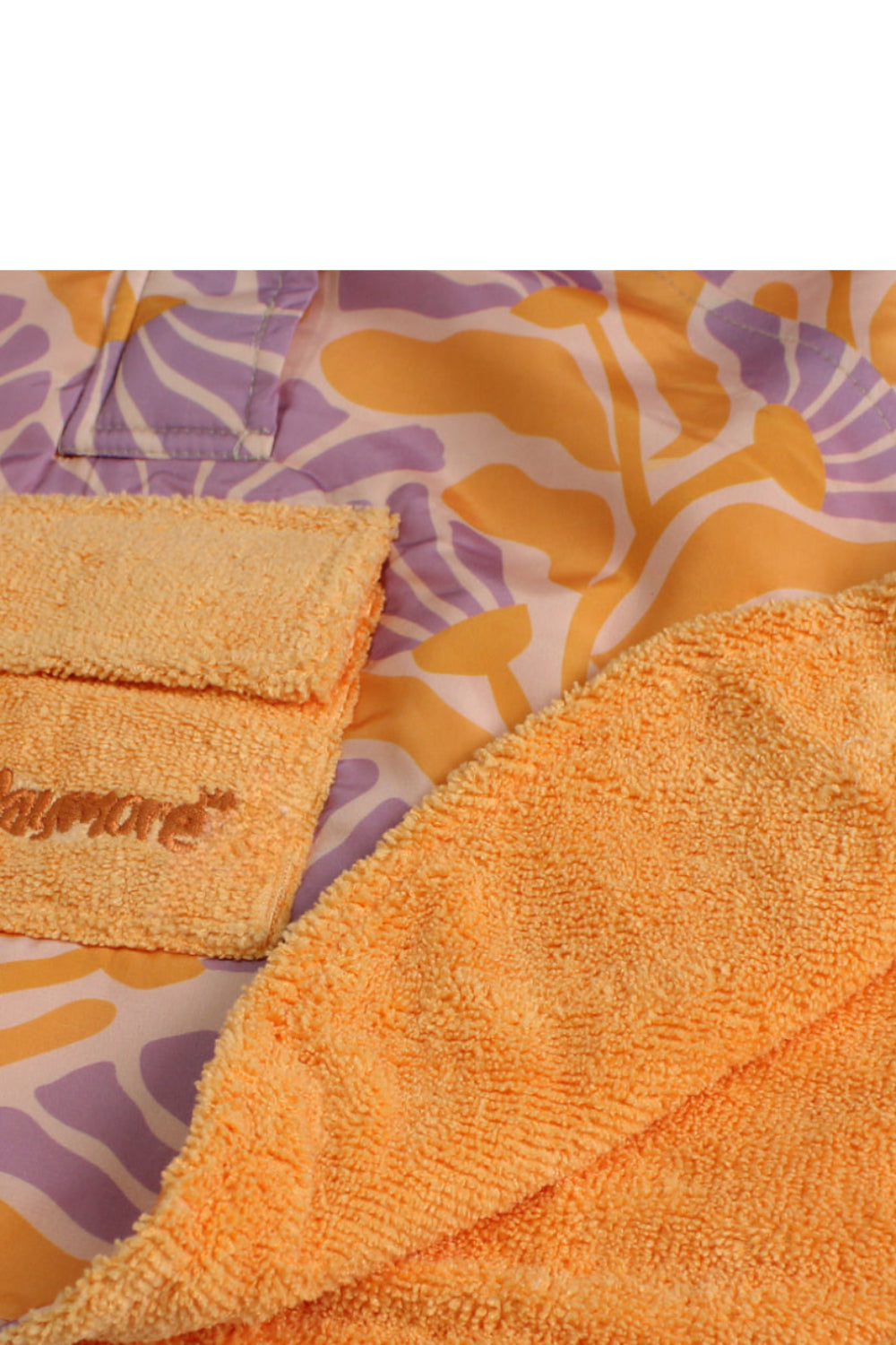baby girls waterproof poncho – orange & purple