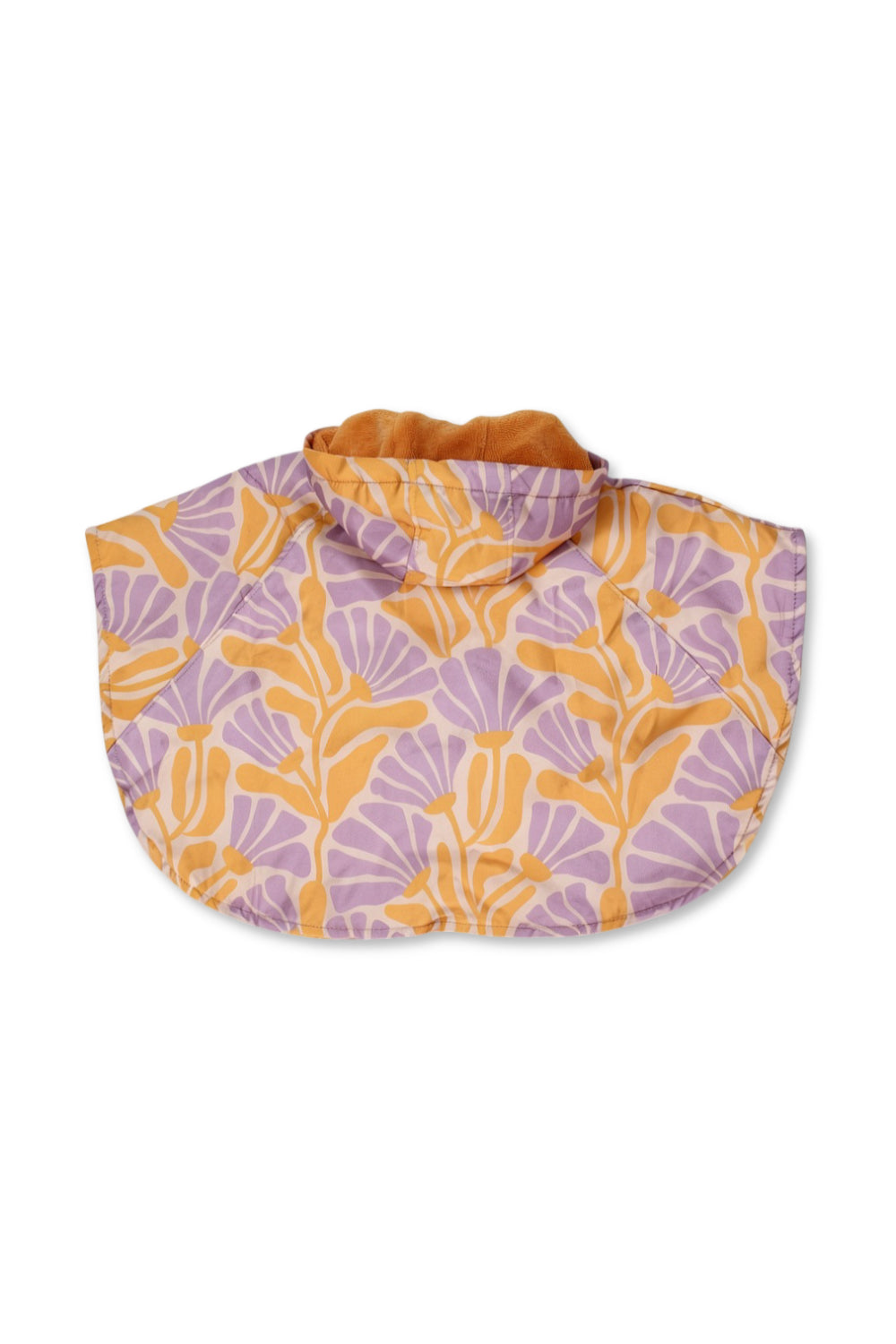baby girls waterproof poncho – orange & purple