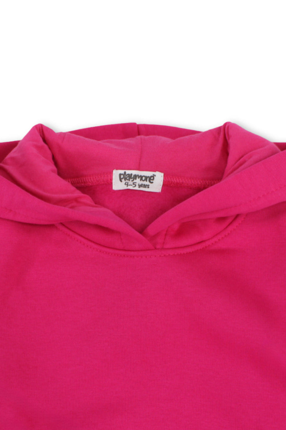 girls cotton hoodie – fuchsia with hearts print
