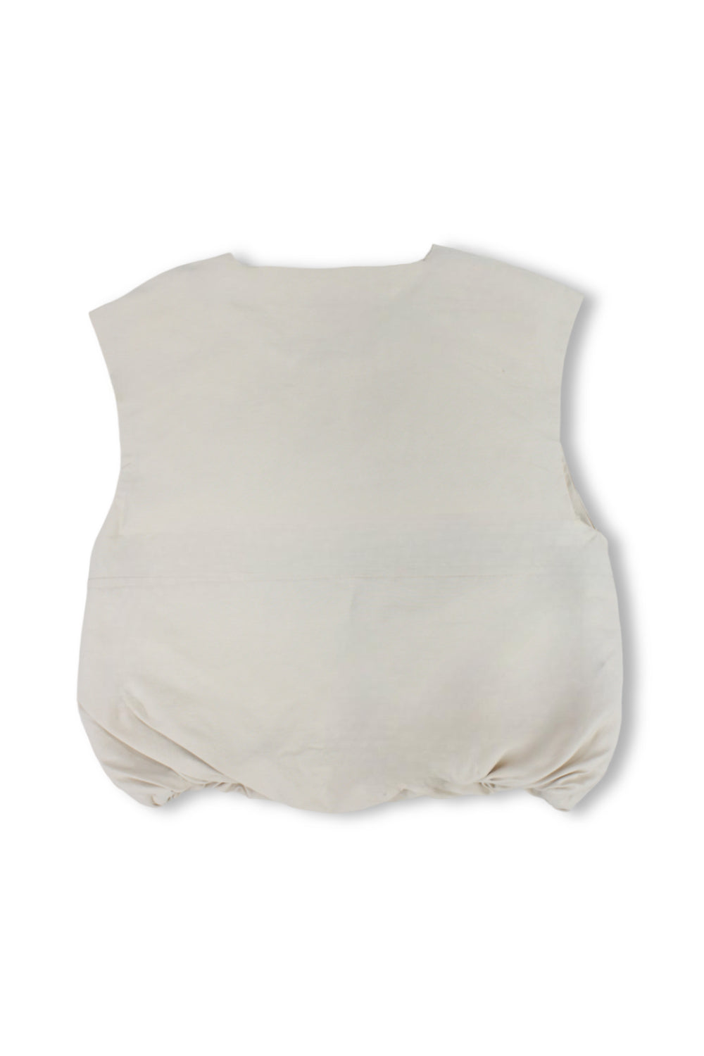 boys gabardine sleeveless vest – beige