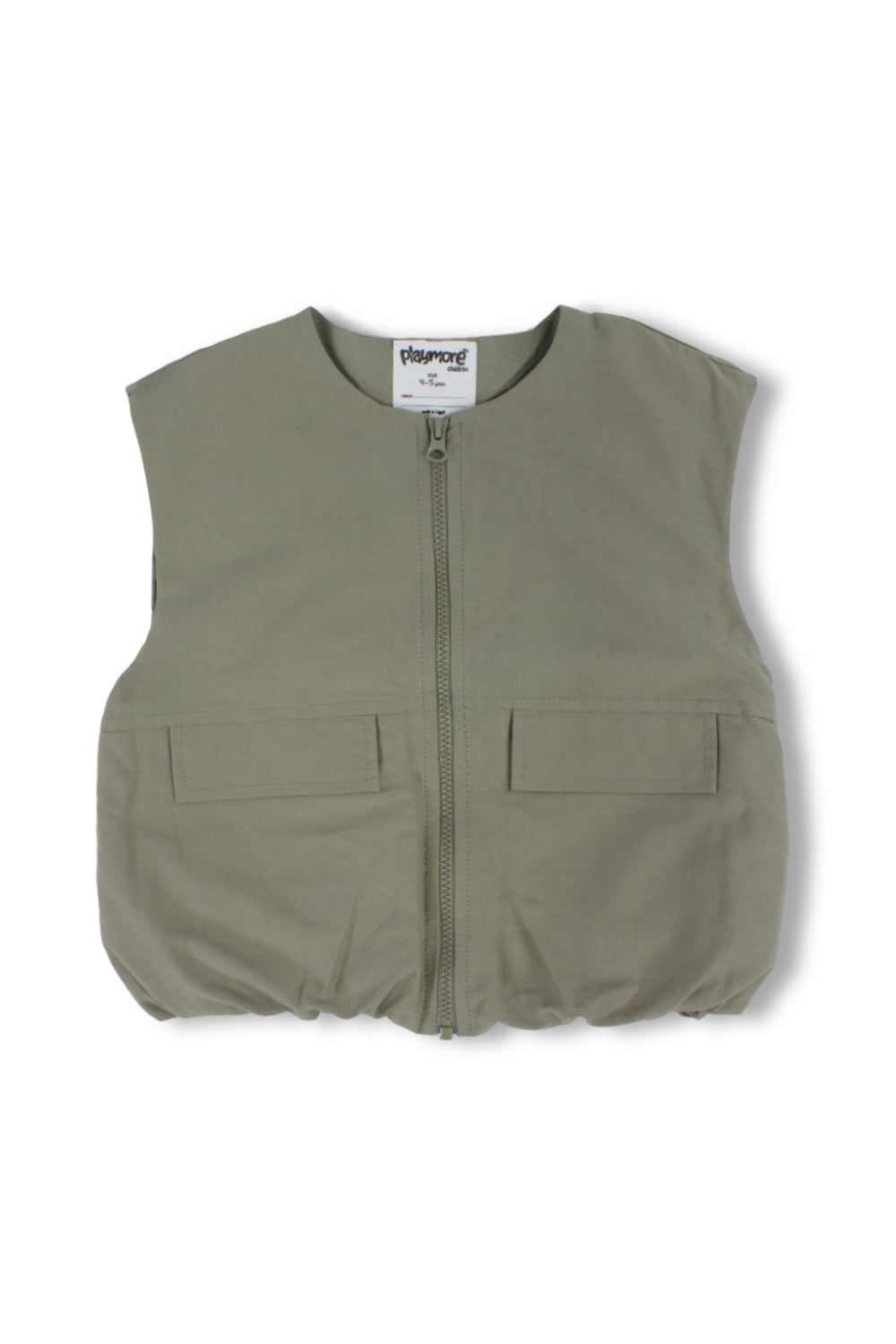 boys gabardine sleeveless vest – olive