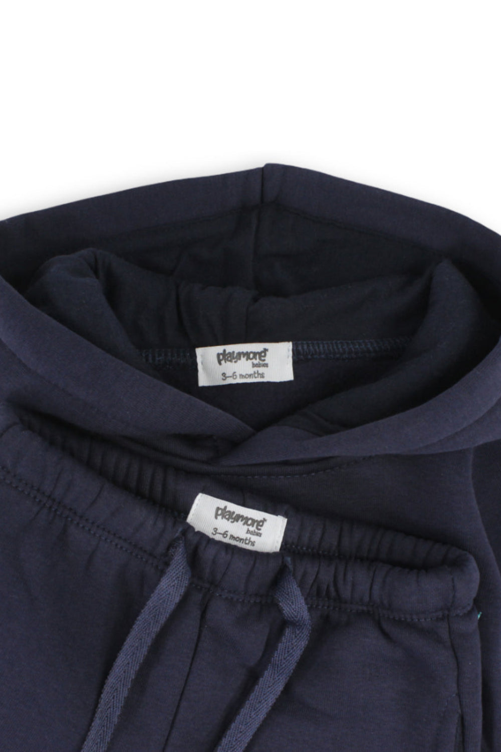 Boys Baby Cotton Hooded Outfit Set – Navy
