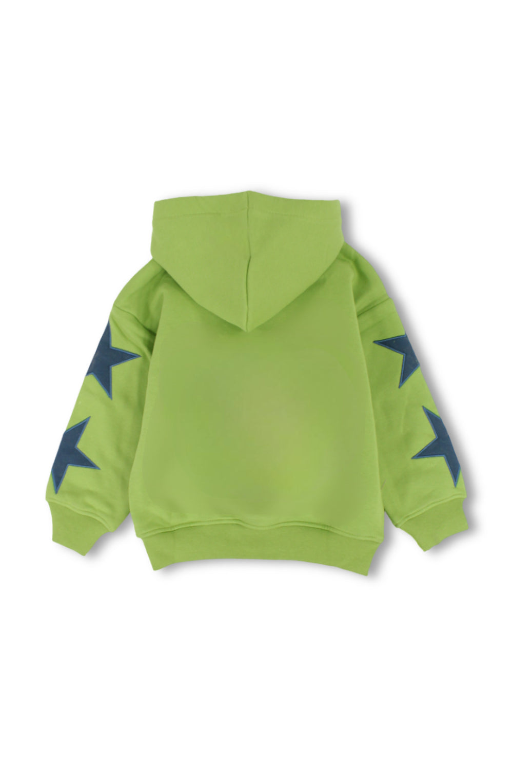 boys cotton hoodie – green with "athletic squad" print