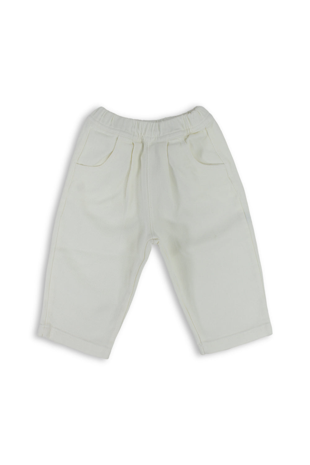 unisex baby gabardine pants – off-white