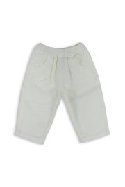 unisex baby gabardine pants – off-white