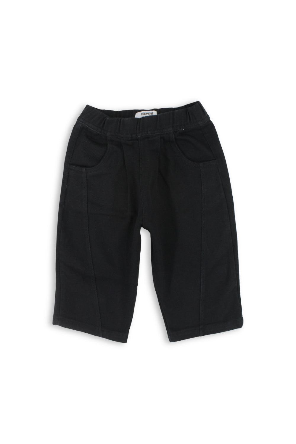 unisex baby gabardine pants – black