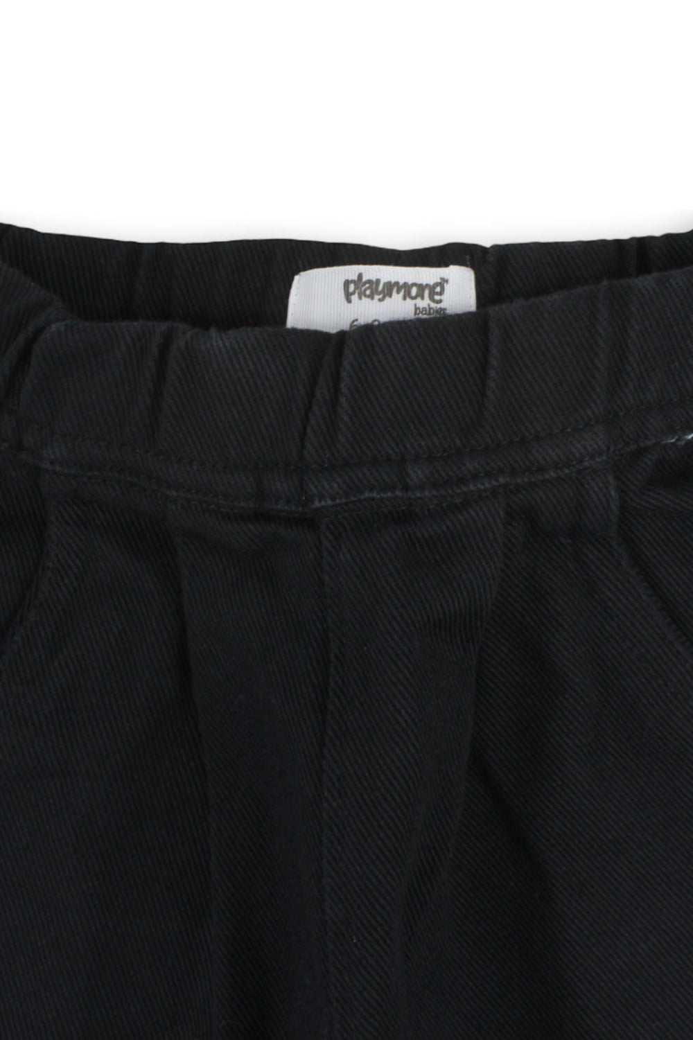 unisex baby gabardine pants – black