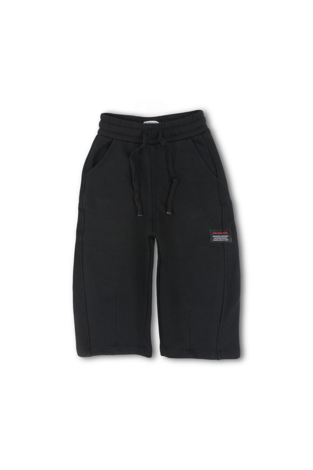 boys cotton sweat pants – black