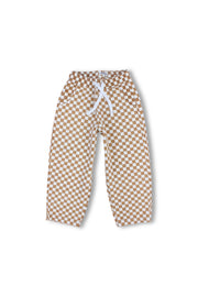 boys gabardine pants – beige checkered