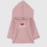 Little Heart Long-Sleeved Hooded T-Shirt