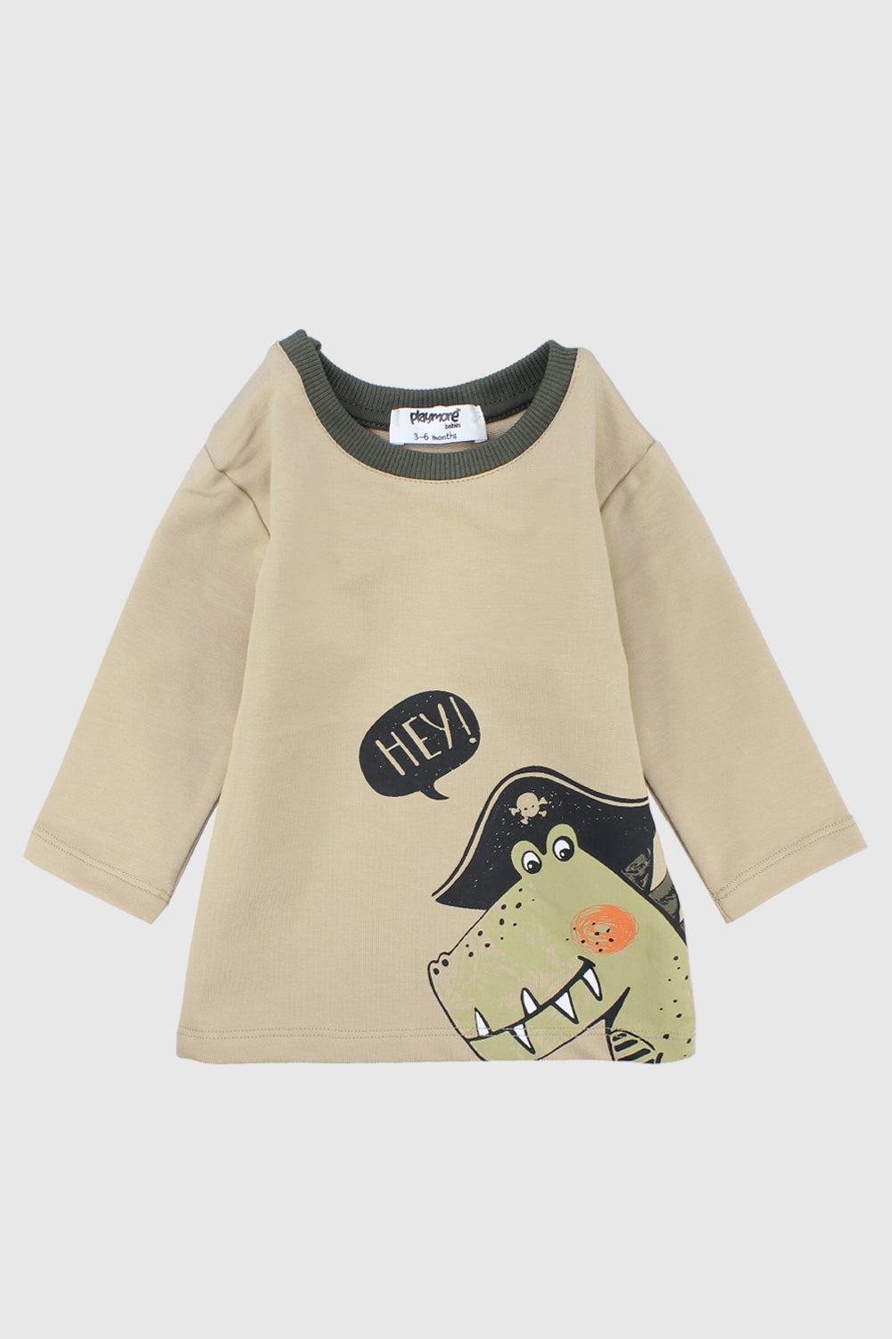 dino pirate long-sleeved t-shirt