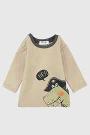 dino pirate long-sleeved t-shirt
