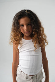 white ribbed tank top - playmore