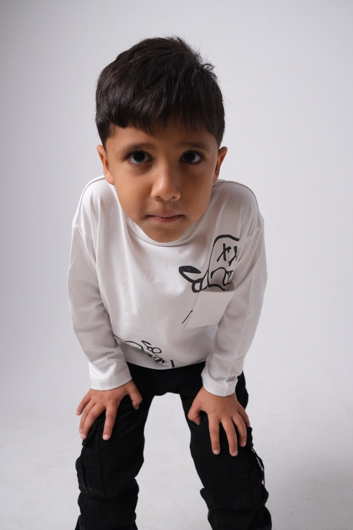 smiley cloud long-sleeved t-shirt