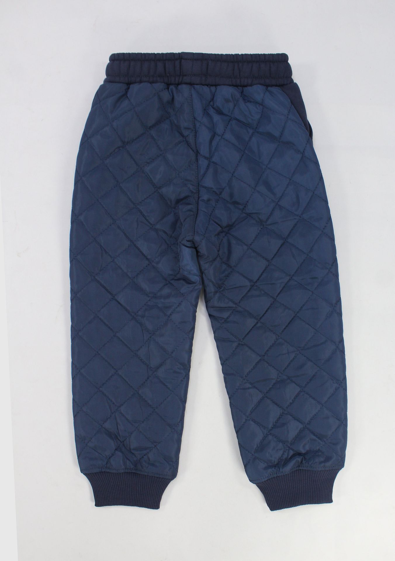 unisex navy quilted sweatpants