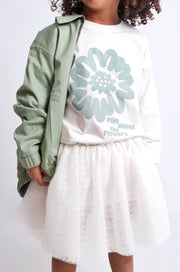 "play among the flowers" long-sleeved t-shirt