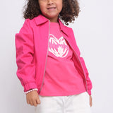 fuchsia lightweight bomber jacket